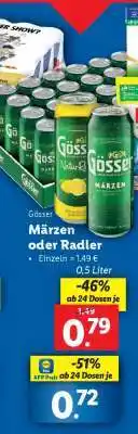 Lidl Gösser Märzen oder Radler Angebot