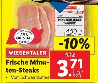 Lidl WIESENTALER Frische Minuten-Steaks Angebot