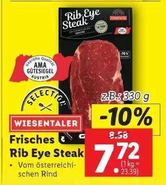Lidl Frisches Rib Eye Steak Angebot