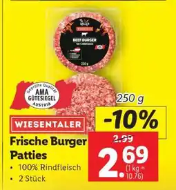 Lidl WIESENTALER Frische Burger Patties Angebot