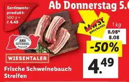 Lidl WIESENTALER Frische Schweinebauch-Streifen Angebot