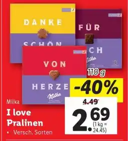 Lidl Milka I love Pralinen Angebot