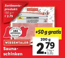 Lidl WIESENTALER Saunaschinken Angebot