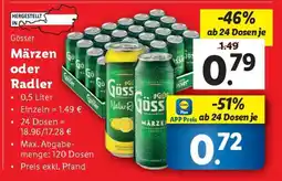 Lidl Gösser Märzen oder Radler Angebot