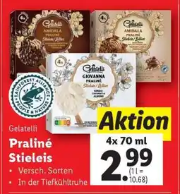 Lidl Gelatelli Praliné Stieleis Angebot
