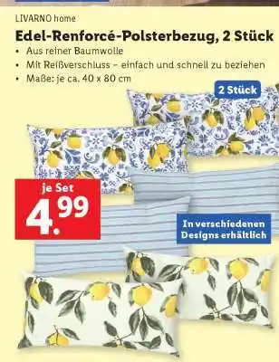 Lidl Edel-Renforcé-Polsterbezug, 2 Stück Angebot