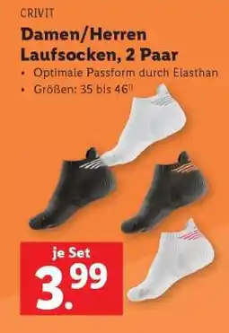 Lidl Damen/Herren Laufsocken, 2 Paar Angebot
