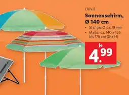 Lidl Sonnenschirm, Ø 140 cm Angebot