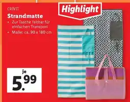Lidl Strandmatte Angebot