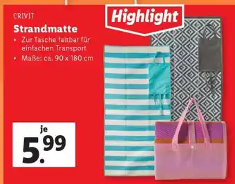Lidl Strandmatte Angebot