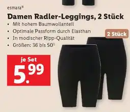 Lidl Damen Radler-Leggings, 2 Stück Angebot