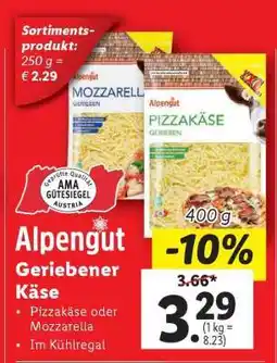 Lidl Alpengut Geriebener Käse Angebot