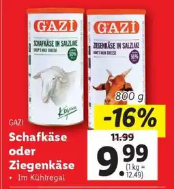 Lidl GAZi Schafkäse oder Ziegenkäse Angebot