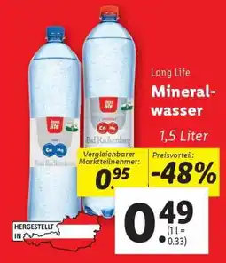 Lidl Long Life Mineralwasser Angebot