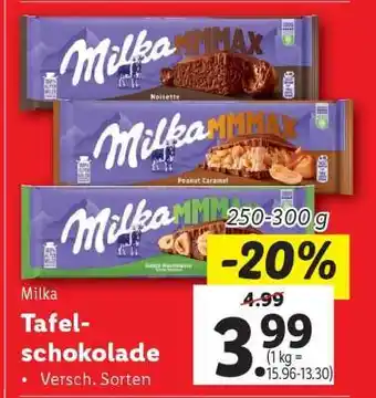 Lidl Milka Tafelschokolade Angebot