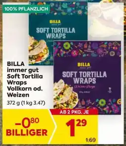 Billa BILLA immer gut Soft Tortilla Wraps Vollkorn od. Weizen Angebot