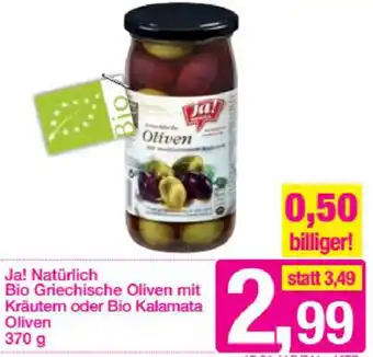 Sutterlüty Ja!Natürlich Bio Griechische Oliven 370 g Angebot