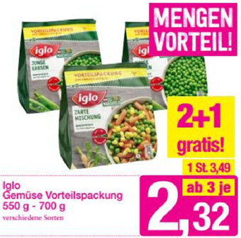 Sutterlüty Iglo Gemüse Vorteilspackung 550 g-700 g Angebot