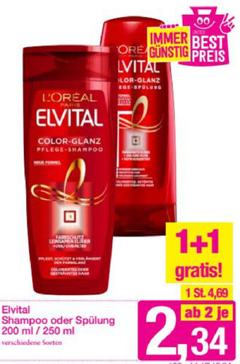 Sutterlüty Elvital Shampoo Oder Spülung 200 ml/250 ml Angebot