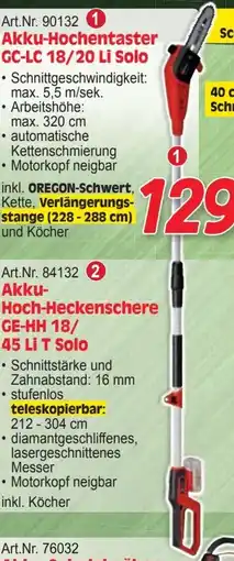 Zgonc Akku-Hochentaster GC-LC 18/20 Li Solo Angebot