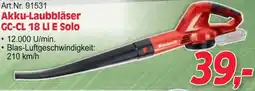 Zgonc Akku-Laubbläser GC-CL 18 LI E Solo Angebot