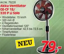 Zgonc Akku-Ventilator GE-CF 18/ 320 P Li Solo Angebot
