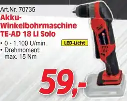 Zgonc Akku- winkelbohrmaschine te-ad 18 li solo Angebot
