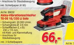 Zgonc Akku-Vibrationsschleifer TE-OS 18/230 Li Solo Angebot
