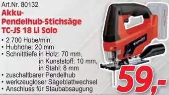 Zgonc Akku- Pendelhub-Stichsäge TC-JS 18 Li Solo Angebot