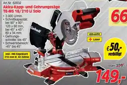 Zgonc Akku-Kapp- und Gehrungssäge TE-MS 18/210 Li Solo Angebot