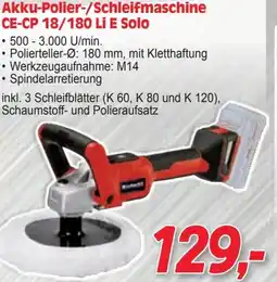 Zgonc Akku-Polier-/Schleifmaschine CE-CP 18/180 Li E Solo Angebot
