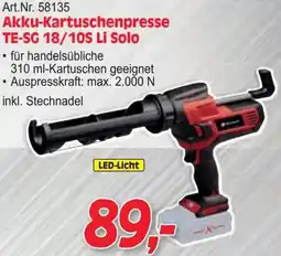 Zgonc Akku-Kartuschenpresse TE-SG 18/10S Li Solo Angebot