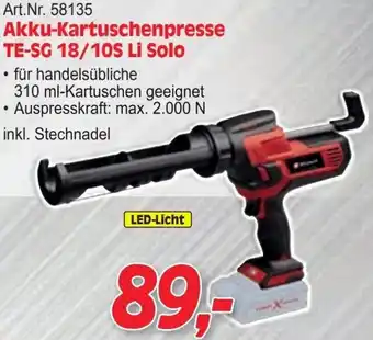 Zgonc Akku-Kartuschenpresse TE-SG 18/10S Li Solo Angebot