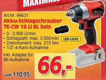 Zgonc Akku-Schlagschrauber TE-CW 18 LI BL Solo Angebot