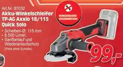 Zgonc Akku-Winkelschleifer TP-AG Axxio 18/115 Quick Solo Angebot