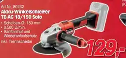 Zgonc Akku-Winkelschleifer TE-AG 18/150 Solo Angebot