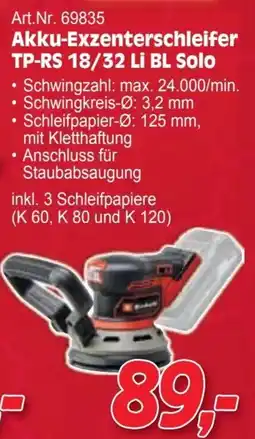 Zgonc Akku-Exzenterschleifer TP-RS 18/32 Li BL Solo Angebot
