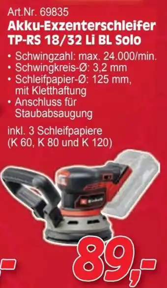 Zgonc Akku-Exzenterschleifer TP-RS 18/32 Li BL Solo Angebot