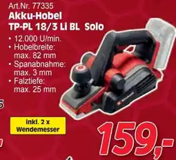 Zgonc Akku-Hobel TP-PL 18/3 LI BL Solo Angebot