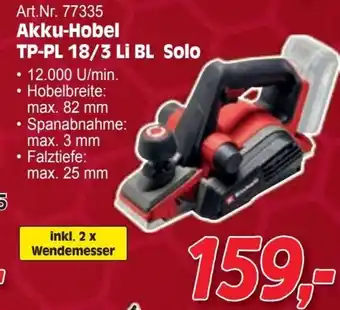 Zgonc Akku-Hobel TP-PL 18/3 LI BL Solo Angebot