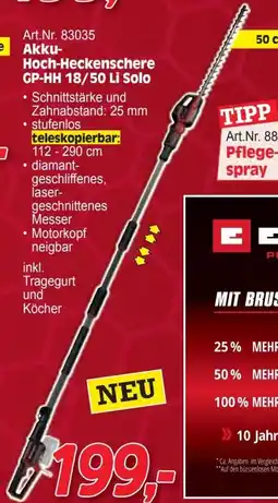 Zgonc Akku- Hoch-Heckenschere GP-HH 18/50 Li Solo Angebot