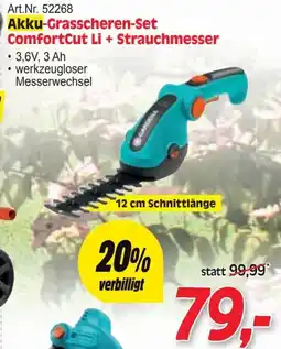 Zgonc Akku-Grasscheren-Set ComfortCut Li + Strauchmesser Angebot