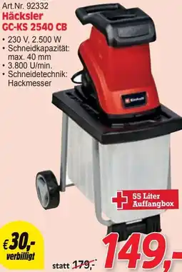 Zgonc Häcksler GC-KS 2540 CB Angebot