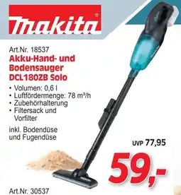Zgonc Akku-Hand- und Bodensauger DCL180ZB Solo Angebot