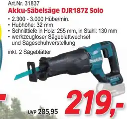 Zgonc Akku-Säbelsäge DJR187Z Solo Angebot