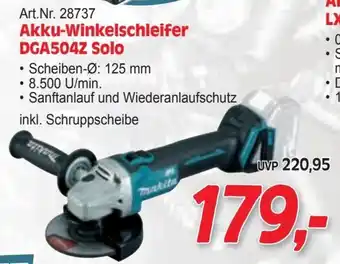 Zgonc Akku-Winkelschleifer DGA504Z Solo Angebot