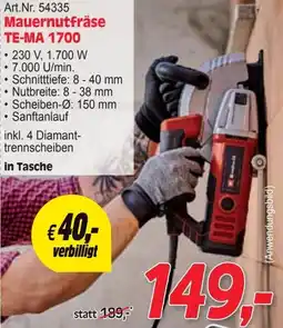 Zgonc Mauernutfräse TE-MA 1700 Angebot