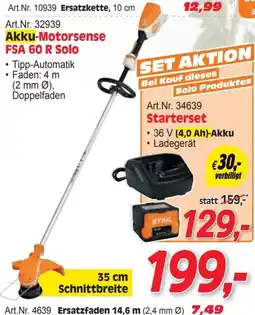 Zgonc Akku-Motorsense FSA 60 R Solo Angebot