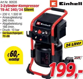 Zgonc 2-Zylinder-Kompressor TE-AC 240/24 Silent Angebot