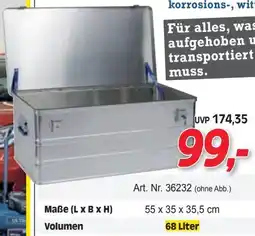 Zgonc Alu-boxen mit zylinderschloss Angebot